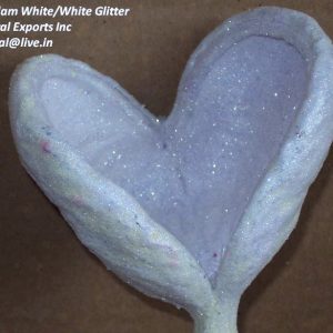 BADAM WHITE WITH WHITE GLITTER