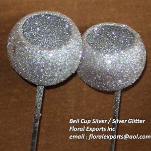 BELL CUP SILVER WITH SILVER GLITTER