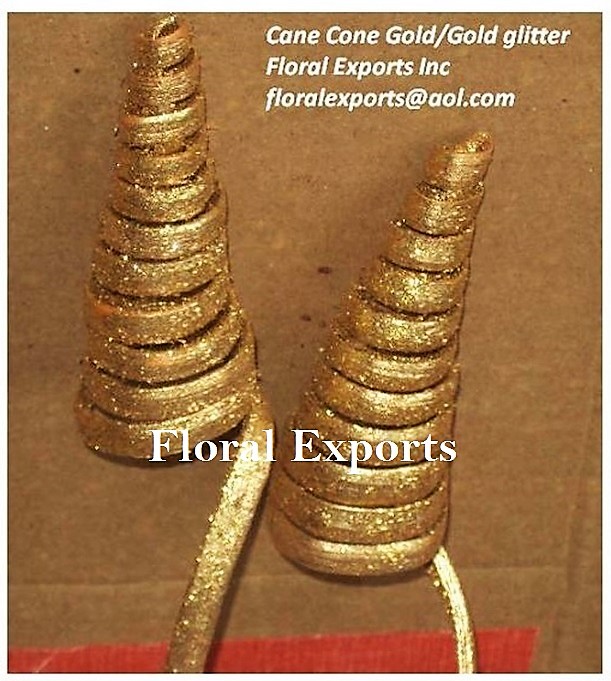 CANE CONE GOLD &; GOLD GLITTER
