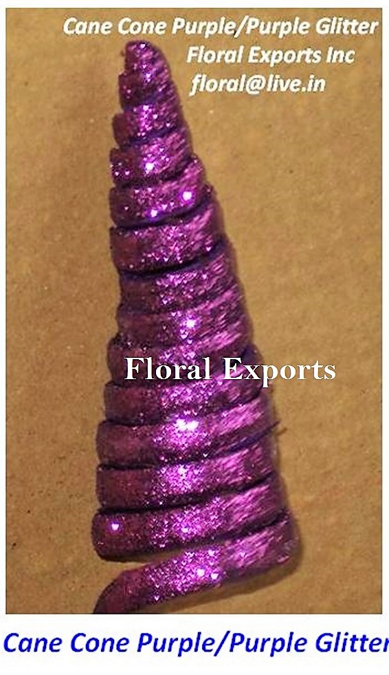 CANE CONE PURPLE &; PURPLE GLITTER