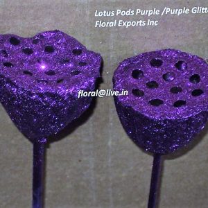 LOTUS PODS PURPLE WITH PURPLE GLITTER