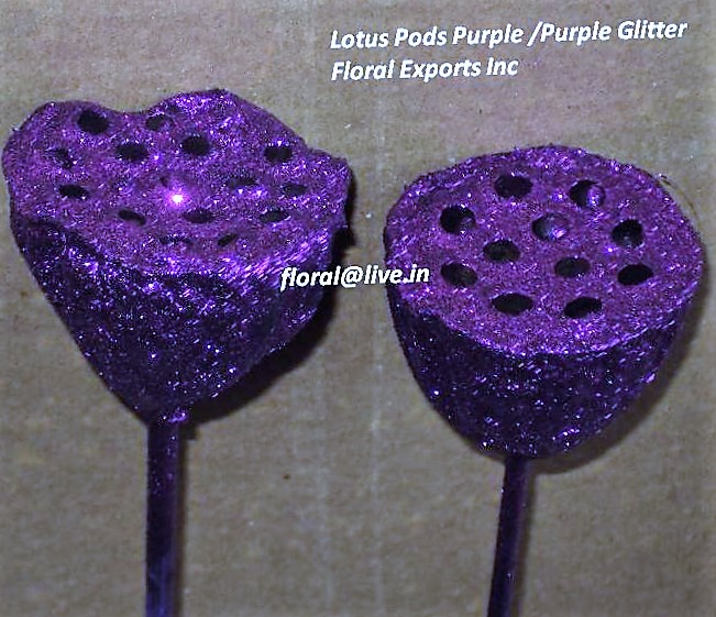 LOTUS PODS PURPLE WITH PURPLE GLITTER