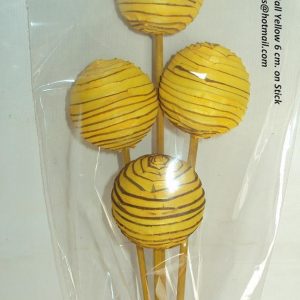 SOLA BETI BALL YELLOW 6 CM. IN STICKIN POLY